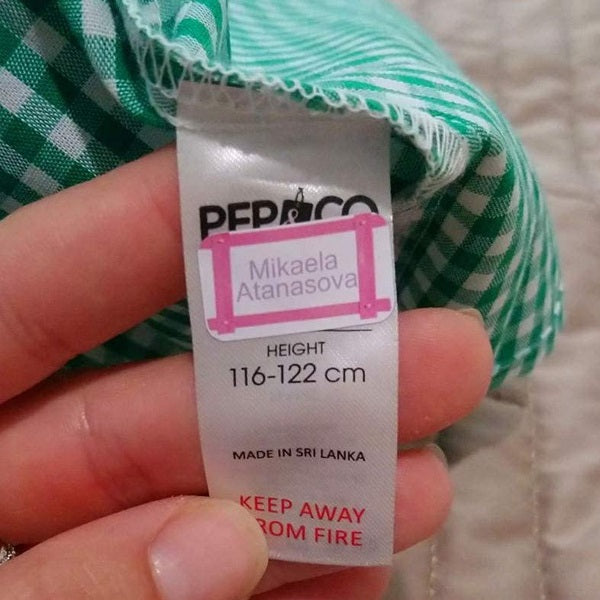 Clothing Labels For School Uniform Stick On Name Tag