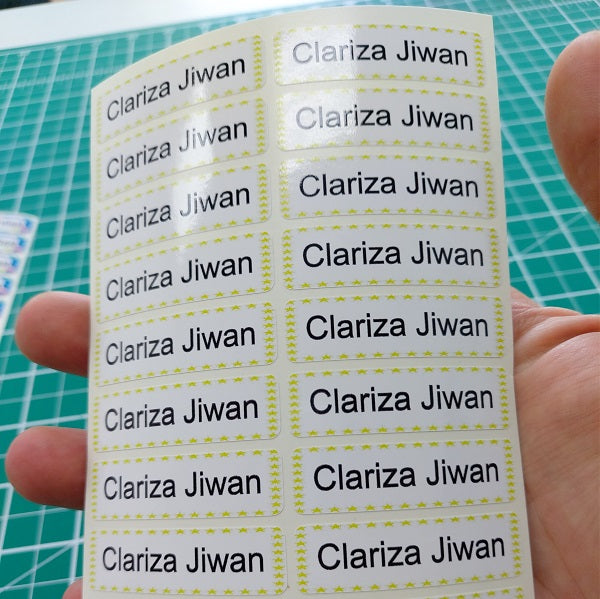 Stick On Pencil Personalized Name Labels Tags Kids