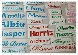 Name Sticker Personalised Vinyl Decal Water Bottle Wine Glass Lunch Box Label Vinyl Stickers Custom Name Lettering Drinks Bottle Sticker School Bottle Name Stickers from C.A.D. - Craft Art Design - CAD Craft Art Design