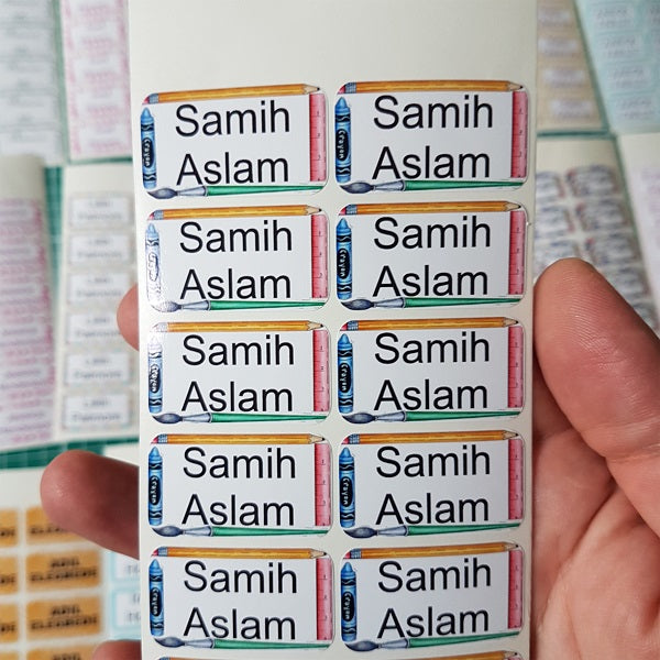 Water Bottle Stick-on Name Labels Personalised Waterproof