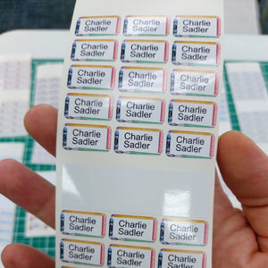 Stick On Clothing Labels - Washable No-Ironing Personal Stickers