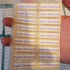 Personalised Mini School Stickers For Pencil Small Stick on Vinyl Labels